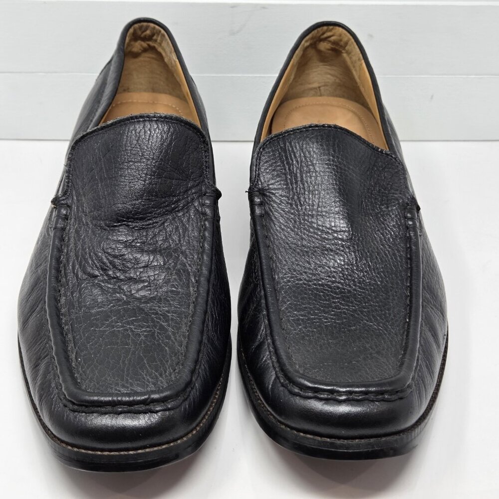 Abeo Bio System Venetian Comfort Shoe Loafers Black Leather Mens 9 - Picture 3 of 8